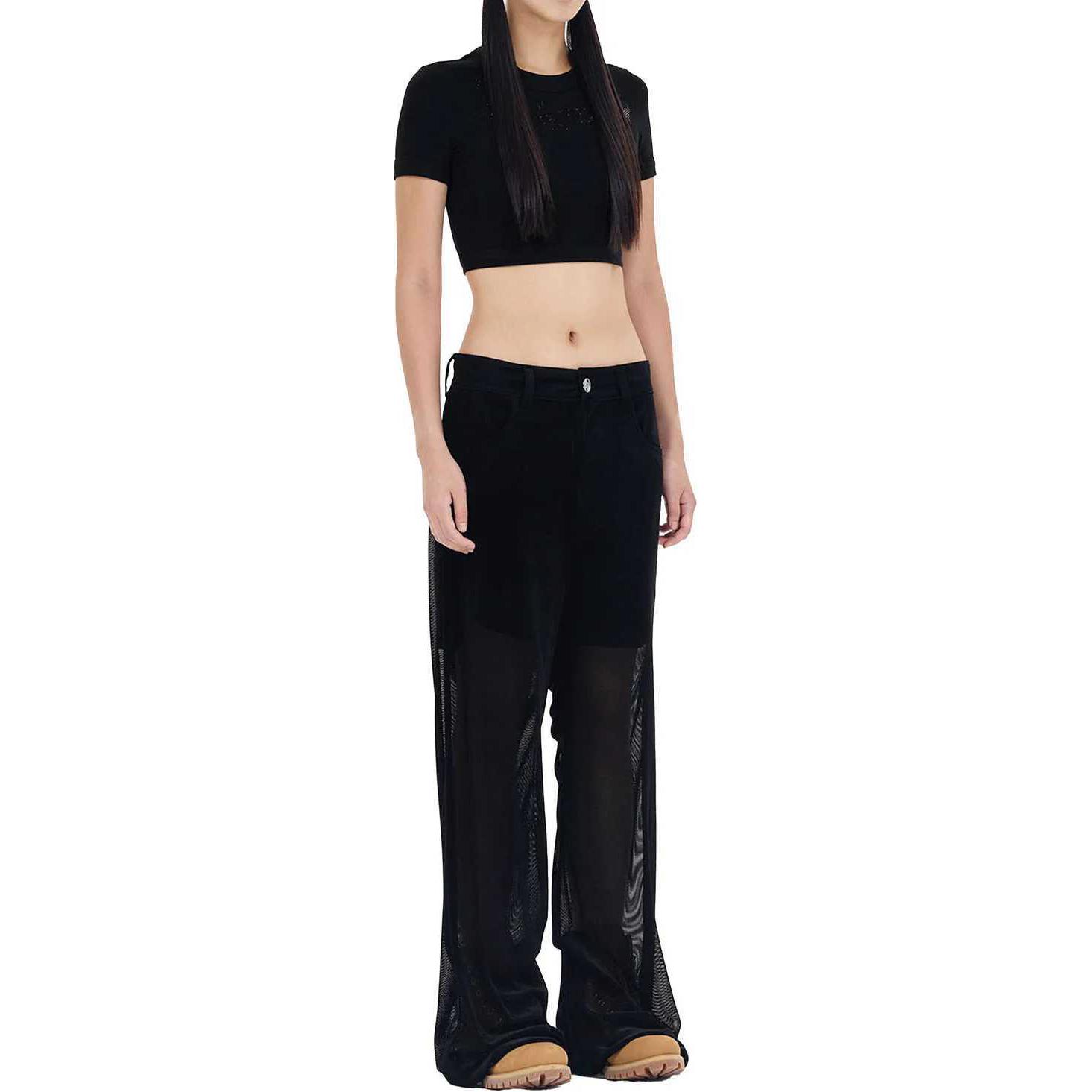 Details for (W) WE11DONE 黑色水鑽修身短袖T恤 WD-TT1-24-734-W-BK