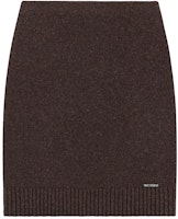 (Women) WE11DONE Brown Knitted Midi Dress for Women with Minimalist Letter Design. WD-KS2-24-612-W-BR (Women) WE11DONE Brown Knitted Midi Dress for Women with Minimalist Letter Design. WD-KS2-24-612-W-BR