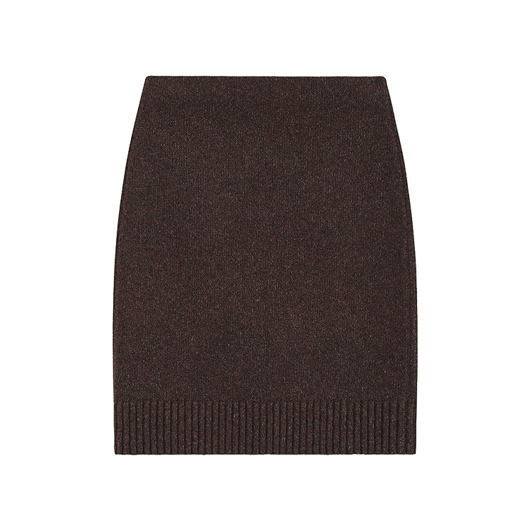 Lookbook (Women) WE11DONE Brown Knitted Midi Dress for Women with Minimalist Letter Design. WD-KS2-24-612-W-BR