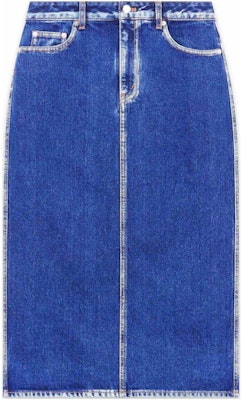 (W) WE11DONE 仿舊藍色牛仔拉鍊中長裙 女款 WD-DS3-22-332-W-BL Buy (W) WE11DONE 仿舊藍色牛仔拉鍊中長裙 女款 WD-DS3-22-332-W-BL