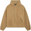 Order (Women) WE11DONE Embroidered Logo Long Sleeve Zip Jacket Camel Color WD-TJ2-24-868-U-BG