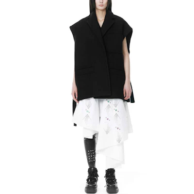 (W) WE11DONE FW21 黑色休閒系帶西裝背心 WD-VT3-21-064-W-BK Lookbook (W) WE11DONE FW21 黑色休閒系帶西裝背心 WD-VT3-21-064-W-BK