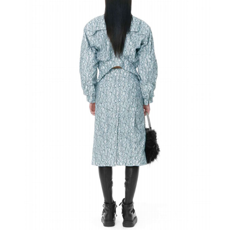 (Women) WE11DONE FW21  Blue Lace Layered Cotton Bomber Jacket WD-JP3-21-180-W-SK 圖 4