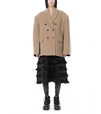 (W) WE11DONE 2021秋冬 双排扣西装外套 卡其色 WD-JK3-21-015-W-BG Lookbook (W) WE11DONE 2021秋冬 双排扣西装外套 卡其色 WD-JK3-21-015-W-BG