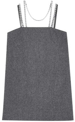 (Women) WE11DONE FW21 Grey Wool Chain Mini A-Line Sleeveless Dress. WD-OP3-21-132-W-GY Buy (Women) WE11DONE FW21 Grey Wool Chain Mini A-Line Sleeveless Dress. WD-OP3-21-132-W-GY
