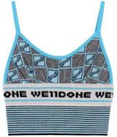 (Women) WE11DONE FW21 Knitted Striped Tank Top Blue WD-KE3-21-628-W-SK (Women) WE11DONE FW21 Knitted Striped Tank Top Blue WD-KE3-21-628-W-SK