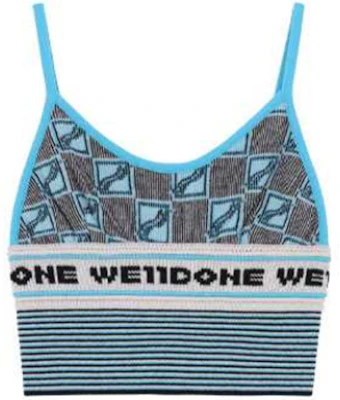 (W) WE11DONE FW21 Atasan Tank Rajut Garis Biru WD-KE3-21-628-W-SK Order (W) WE11DONE FW21 Atasan Tank Rajut Garis Biru WD-KE3-21-628-W-SK