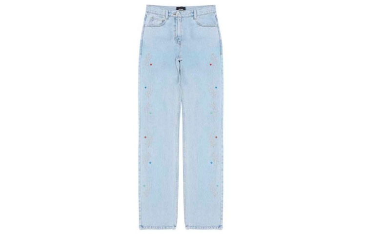 (Women) WE11DONE FW21  Straight-Leg Jeans Blue WD-DP3-21-349-W-BL