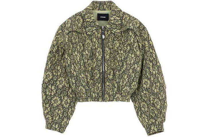 (Women) WE11DONE FW21  Yellow Lace Layered Cotton Bomber Jacket WD-JP3-21-180-W-YE 圖 2