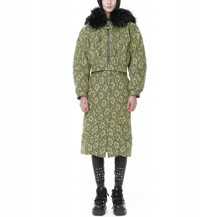 (Women) WE11DONE FW21  Yellow Lace Layered Cotton Bomber Jacket WD-JP3-21-180-W-YE 圖 3