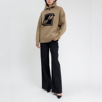 (Women) WE11DONE FW21 High-Waisted Wide-Leg Black Jeans for Women WD-DP3-21-340-W-BK Purchase (Women) WE11DONE FW21 High-Waisted Wide-Leg Black Jeans for Women WD-DP3-21-340-W-BK