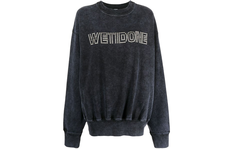 (Women) WE11DONE FW21 Logo Embellished Sweatshirt Black Grey WD-TS3-21-591-U-PP 圖 2