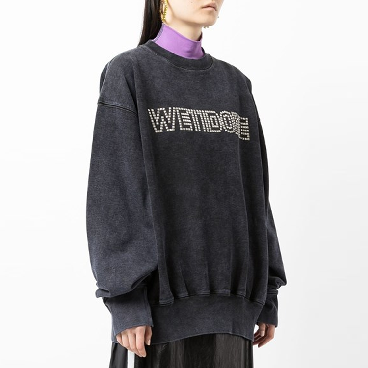 (Women) WE11DONE FW21 Logo Embellished Sweatshirt Black Grey WD-TS3-21-591-U-PP 圖 4