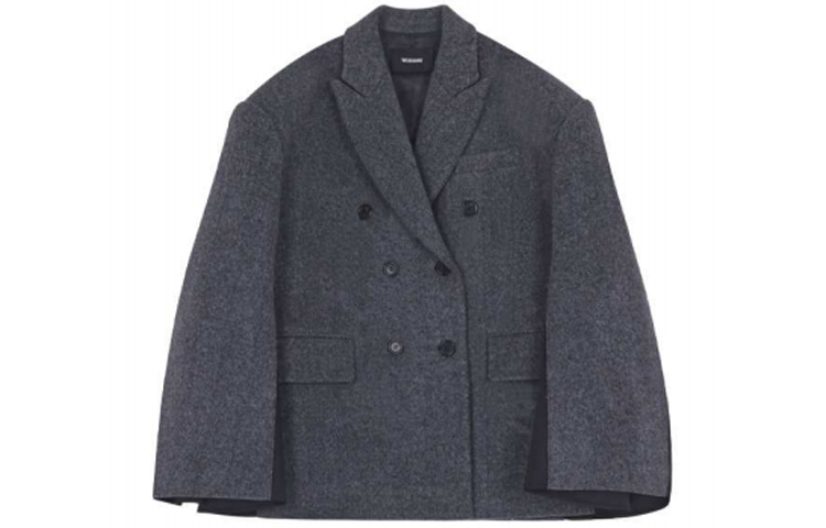 Order (W) WE11DONE 2021秋冬灰色宽松长袖披肩西装外套 WD-JK3-21-015-W-GY