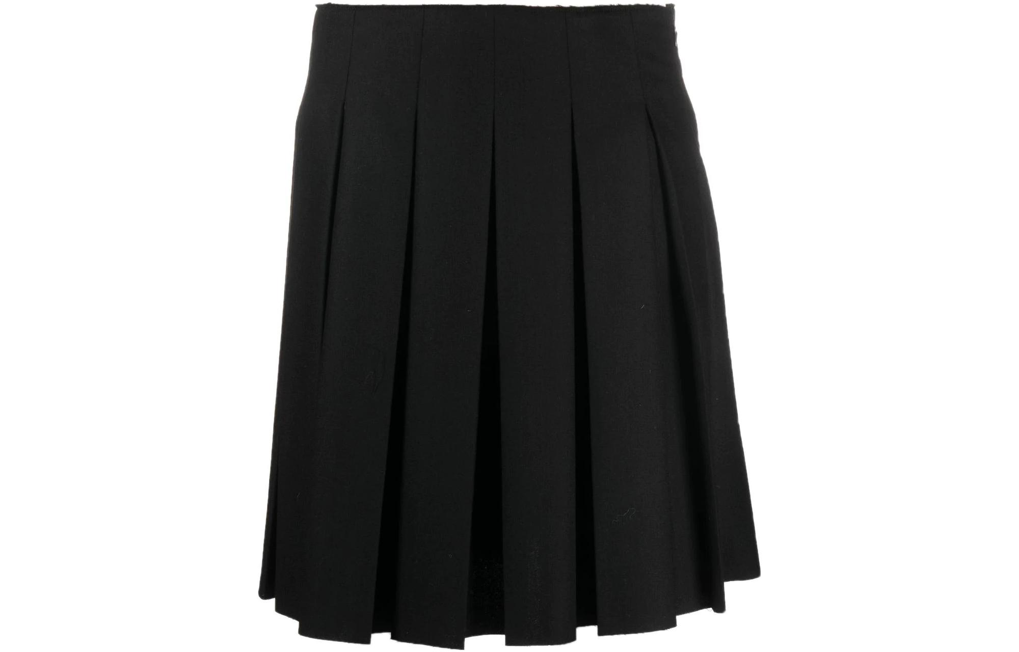 Order (Women) WE11DONE FW22  Black Pleated Mini Skirt Casual Style. WD-SK3-22-272-W-BK