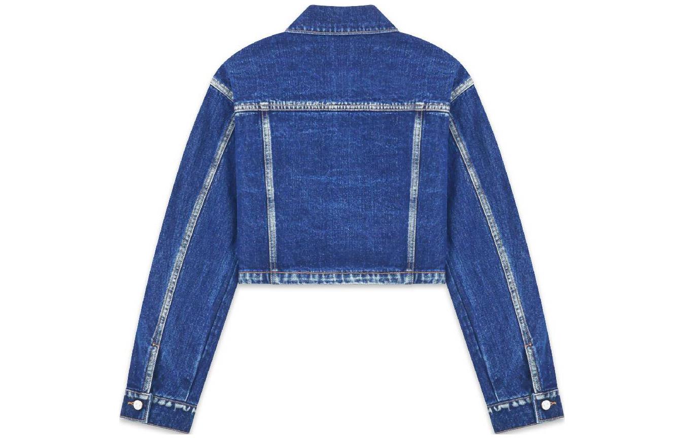 (Women) WE11DONE FW22  Blue Cropped Denim Jacket with Single Button Closure WD-DJ3-22-309-W-BL 圖 3