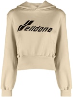 (Women) WE11DONE FW22 Cropped Logo Sweatshirt Khaki Color. WD-TH3-22-865-W-BG (Women) WE11DONE FW22 Cropped Logo Sweatshirt Khaki Color. WD-TH3-22-865-W-BG