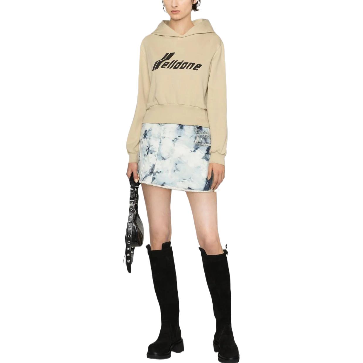 Lookbook (W) WE11DONE FW22 短版徽標衛衣卡其色 WD-TH3-22-865-W-BG