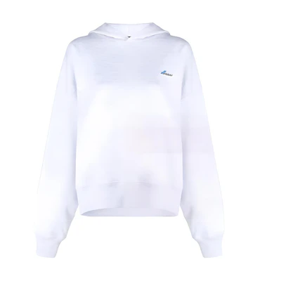 (Women) WE11DONE FW22 White Pullover Hoodie with Logo. WD-TH3-22-714-U-GY