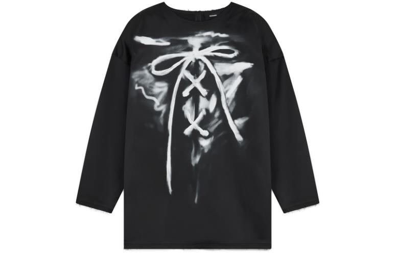 (Women) WE11DONE FW23  Black Graphic Print Oversized Long Sleeve Shirt. WD-SH3-23-184-U-BK 圖 2