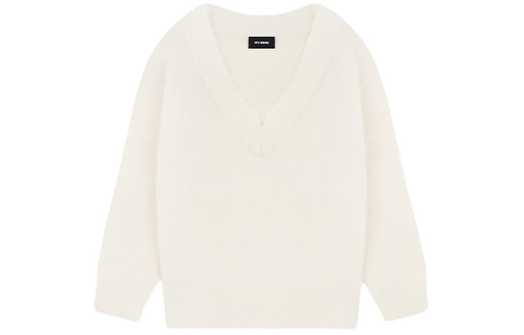 (Women) WE11DONE FW23  V-Neck Mohair Knit Sweater White WD-KT3-23-658-W-IV 圖 2
