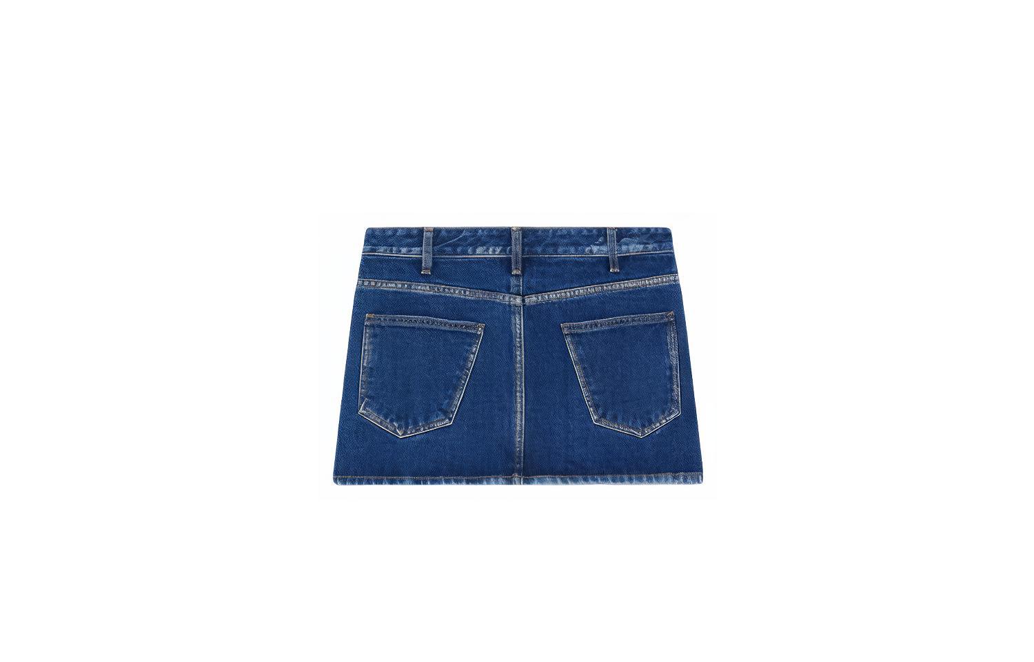 Lookbook (W) WE11DONE FW23 仿舊低腰迷你牛仔裙時尚款式 WD-DS3-22-372-W