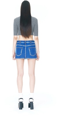 (W) WE11DONE FW23 仿舊低腰迷你牛仔裙時尚款式 WD-DS3-22-372-W Details for (W) WE11DONE FW23 仿舊低腰迷你牛仔裙時尚款式 WD-DS3-22-372-W