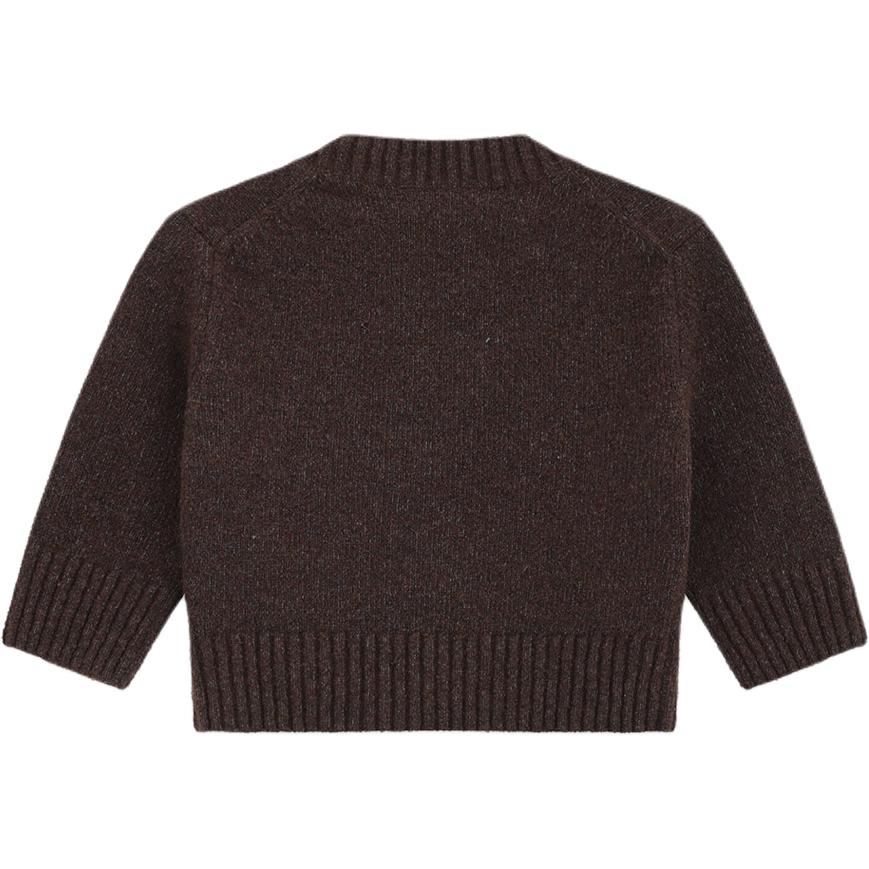 Lookbook (W) WE11DONE FW24 棕色刺繡羅紋圓領毛衣 WD-KT2-24-637-W-BR