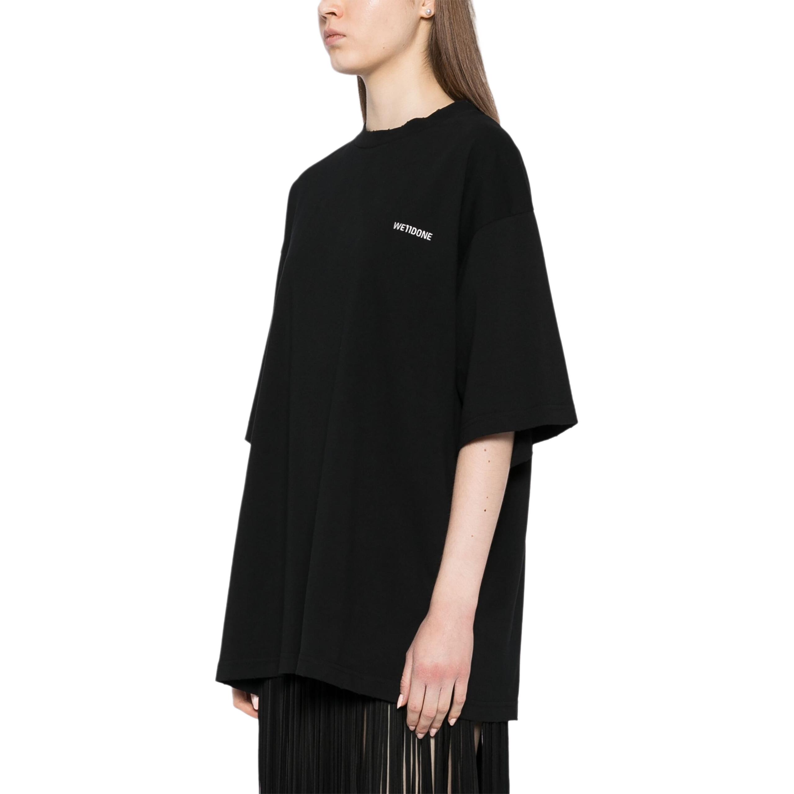 (Women) WE11DONE FW24  Logo Embroidery Oversized Graphic T-Shirt Black WD-TT2-24-765-U-BK 圖 5