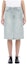 Shop (Women) WE11DONE FW24 Washed Denim Midi Skirt with Zipper Closure Light Blue WD-DS2-24-372-W-SK