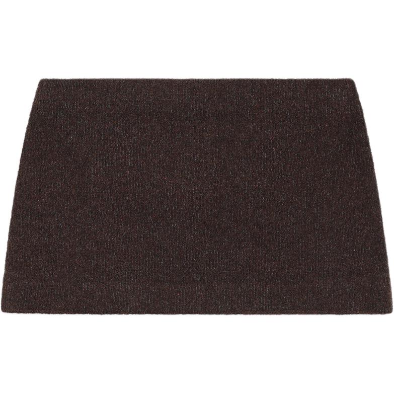 Lookbook (Women) WE11DONE FW24 Circle Knit Mini Skirt with Crystal Logo Brown (). WD-KS2-24-635-W-BR