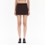 Shop (Women) WE11DONE FW24 Circle Knit Mini Skirt with Crystal Logo Brown (). WD-KS2-24-635-W-BR
