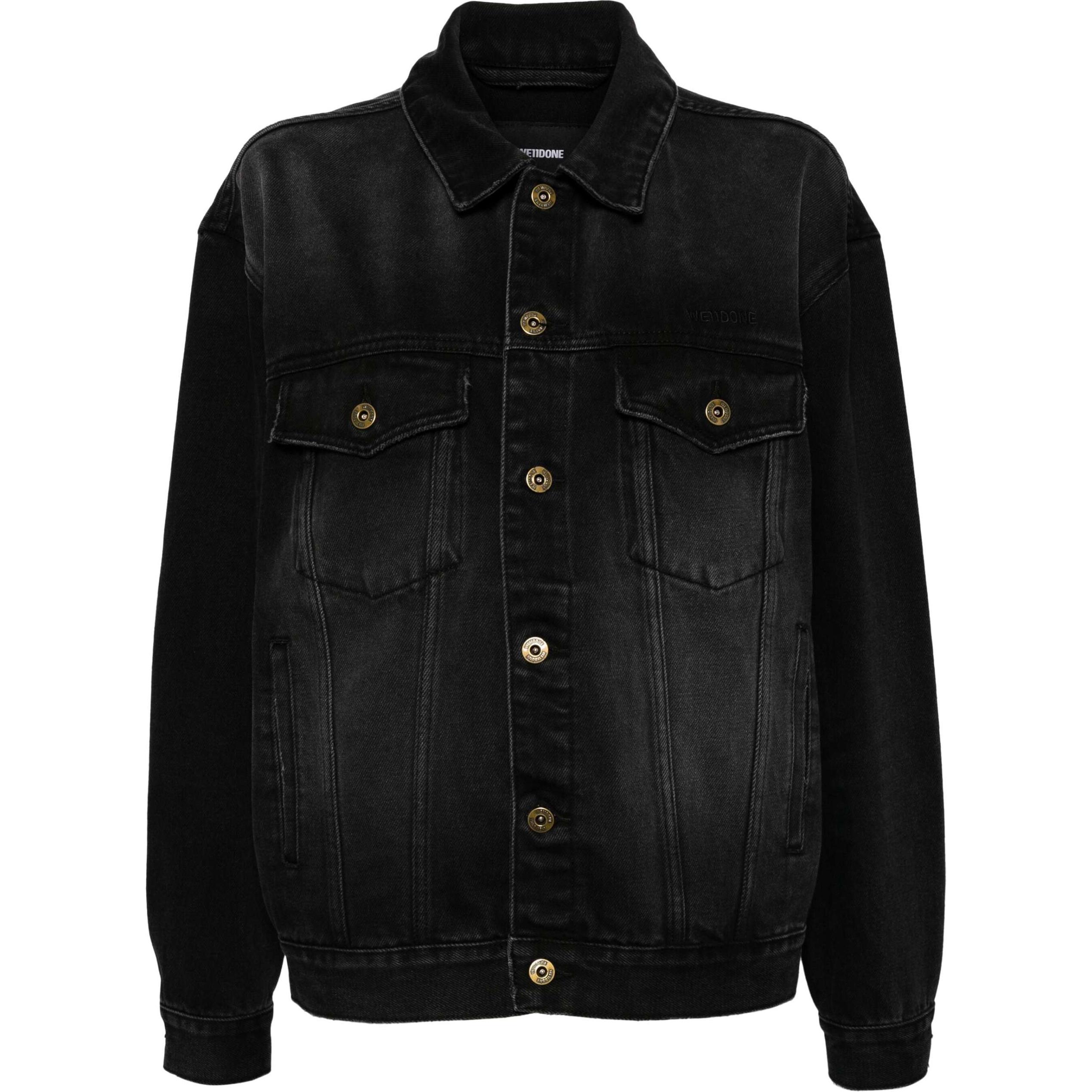 (Women) WE11DONE FW24 Washed Effect Single-Breasted Denim Jacket Women Black WD-DJ2-24-364-U-BK 圖 2