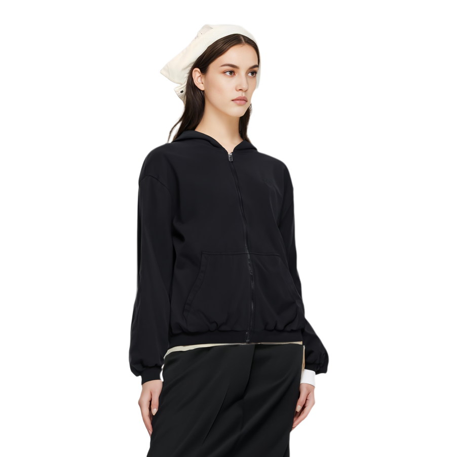 (Women) WE11DONE FW24 Women’s Black Embroidered Zip-Up Sweatshirt WD-TJ2-24-870-U-BK 圖 4