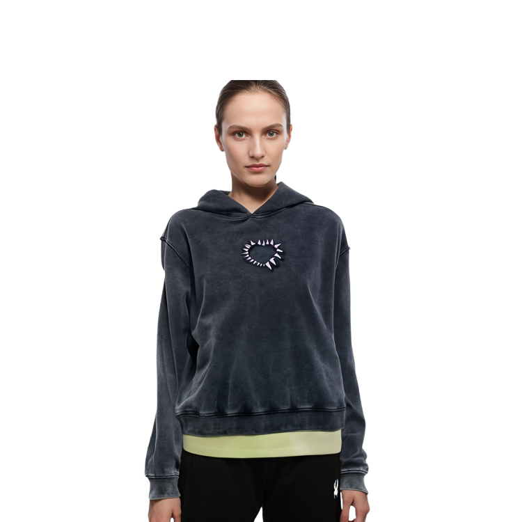 (Women) WE11DONE Heart-Shaped Washed Hoodie Black WD-TH3-23-806-U-BK 圖 6