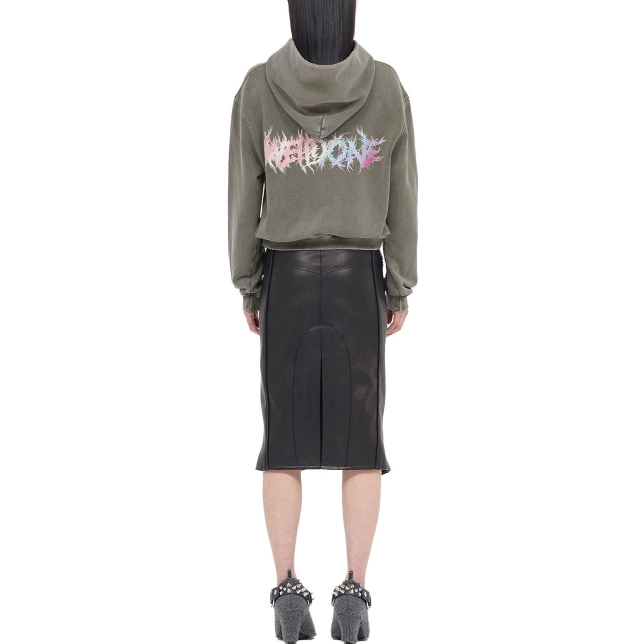 (Women) WE11DONE Heart-Shaped Washed Hoodie Khaki Color WD-TH3-23-806-U-KK 圖 5