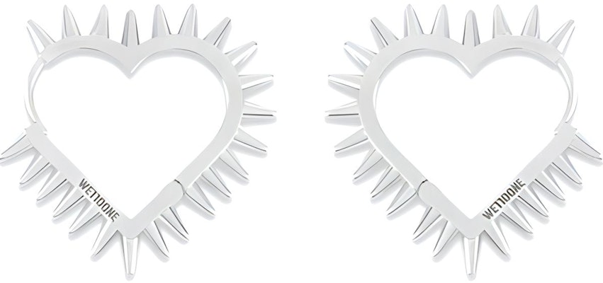 (Women) WE11DONE Heart Stud Detail Earrings Women’s Silver WDAJ123512USV Buy (Women) WE11DONE Heart Stud Detail Earrings Women’s Silver WDAJ123512USV