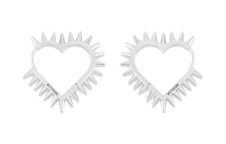 Order (Women) WE11DONE Heart Stud Detail Earrings Women’s Silver WDAJ123512USV