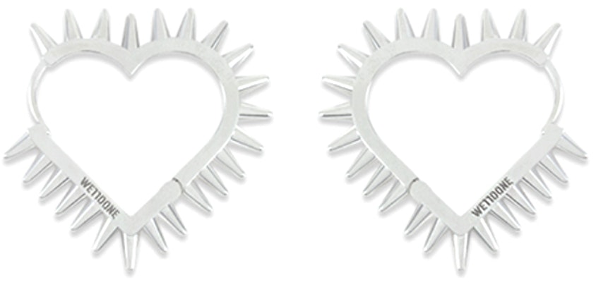 (Women) WE11DONE Heart Stud Detail Earrings Women’s Silver WDAJ123512USV Order (Women) WE11DONE Heart Stud Detail Earrings Women’s Silver WDAJ123512USV