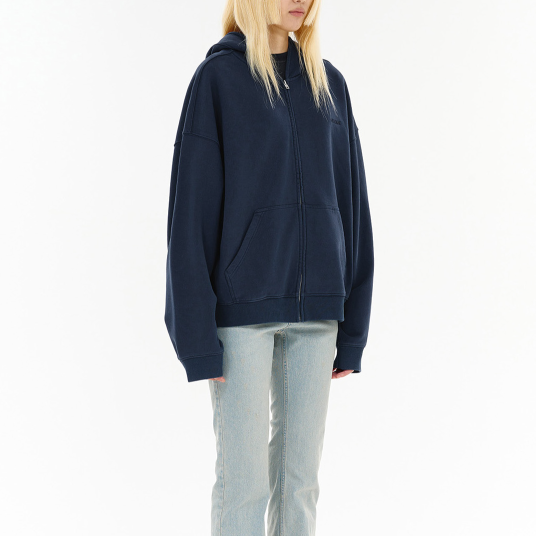 (Women) WE11DONE Logo Embroidered Oversized Navy Blue Long-Sleeve Sweatshirt Women. WD-TJ2-24-853-U-NV 圖 6
