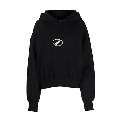 (Women) WE11DONE Logo Printed Hoodie Black . WD-TH3-22-850-U-BK