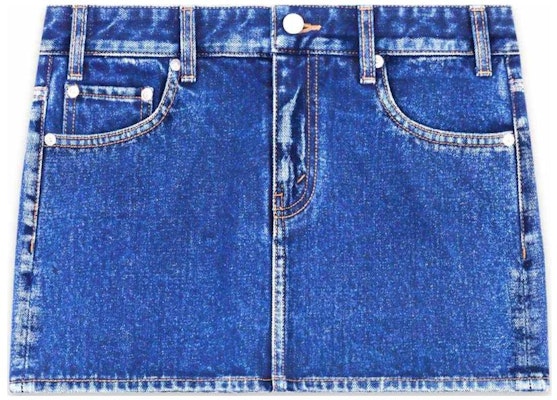 (Women) WE11DONE Low-Rise Mini Denim Skirt with Zip Pockets Blue . WD-DS3-22-372-W-BL Order (Women) WE11DONE Low-Rise Mini Denim Skirt with Zip Pockets Blue . WD-DS3-22-372-W-BL