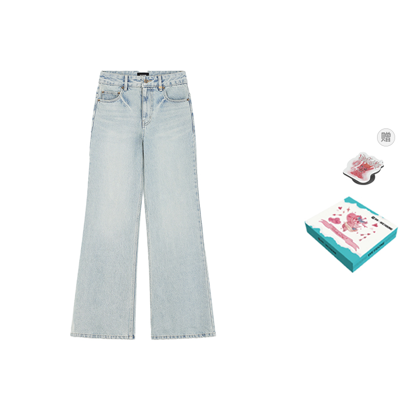 (Women) WE11DONE PF24 Straight Denim Jeans  Light Blue WD-DP2-24-346-W-SK