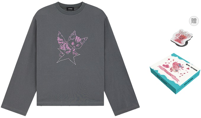 (W) WE11DONE 印花怪物長袖圓領T恤 女款 深灰色 WD-TT2-24-773-U-CH Buy (W) WE11DONE 印花怪物長袖圓領T恤 女款 深灰色 WD-TT2-24-773-U-CH