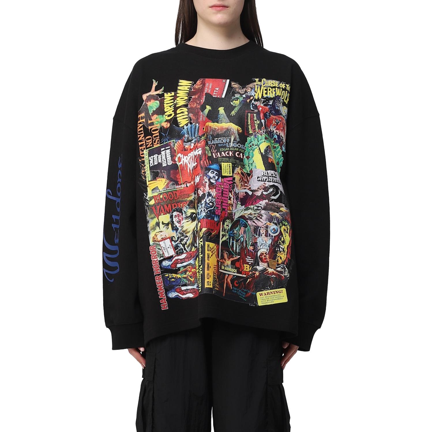 (Women) WE11DONE Pullover Long Sleeve Sweatshirt Women’s Black WDTP420728U-BLACK 圖 3