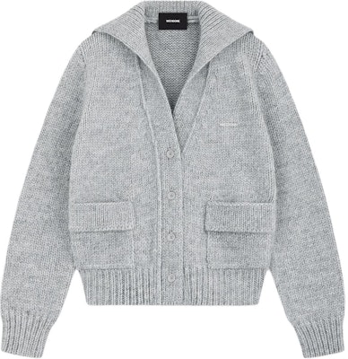 (W) WE11DONE 女款灰色單排扣長袖針織毛衣 WD-KC2-24-632-W-GY Order (W) WE11DONE 女款灰色單排扣長袖針織毛衣 WD-KC2-24-632-W-GY