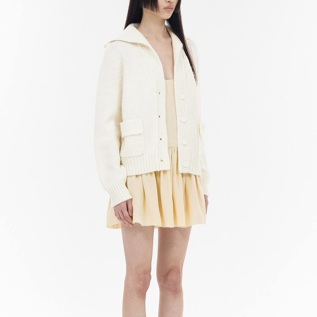 (Women) WE11DONE Single-Breasted Long Sleeve Sweater Ivory Women’s WD-KC2-24-632-W-IV 圖 6