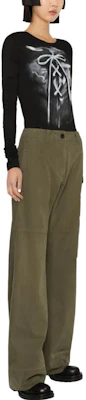 (Women) WE11DONE Solid Color Mid-Waist Loose Cargo Pants Women’s Green WD-PT3-23-256-W-KK Purchase (Women) WE11DONE Solid Color Mid-Waist Loose Cargo Pants Women’s Green WD-PT3-23-256-W-KK