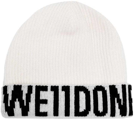 (W) WE11DONE 純色羊毛針織毛帽 女款 白色 WD-KH2-24-620-U-IV Order (W) WE11DONE 純色羊毛針織毛帽 女款 白色 WD-KH2-24-620-U-IV