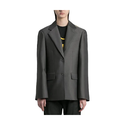 (Women) WE11DONE SS21 Oversized Blazer Jacket Grey WD-JK0-21-026-W-CH
